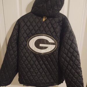 Vintage Green Bay Packers Pro Player Reversible Jacket Large NFL Experience Rare